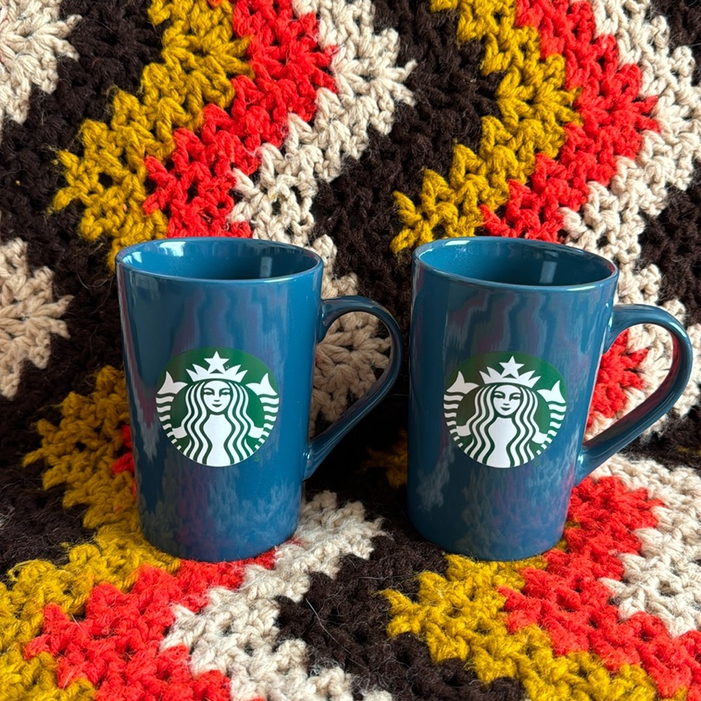 EUC 2020 Covid Edition Blue Starbucks Coffee Mugs